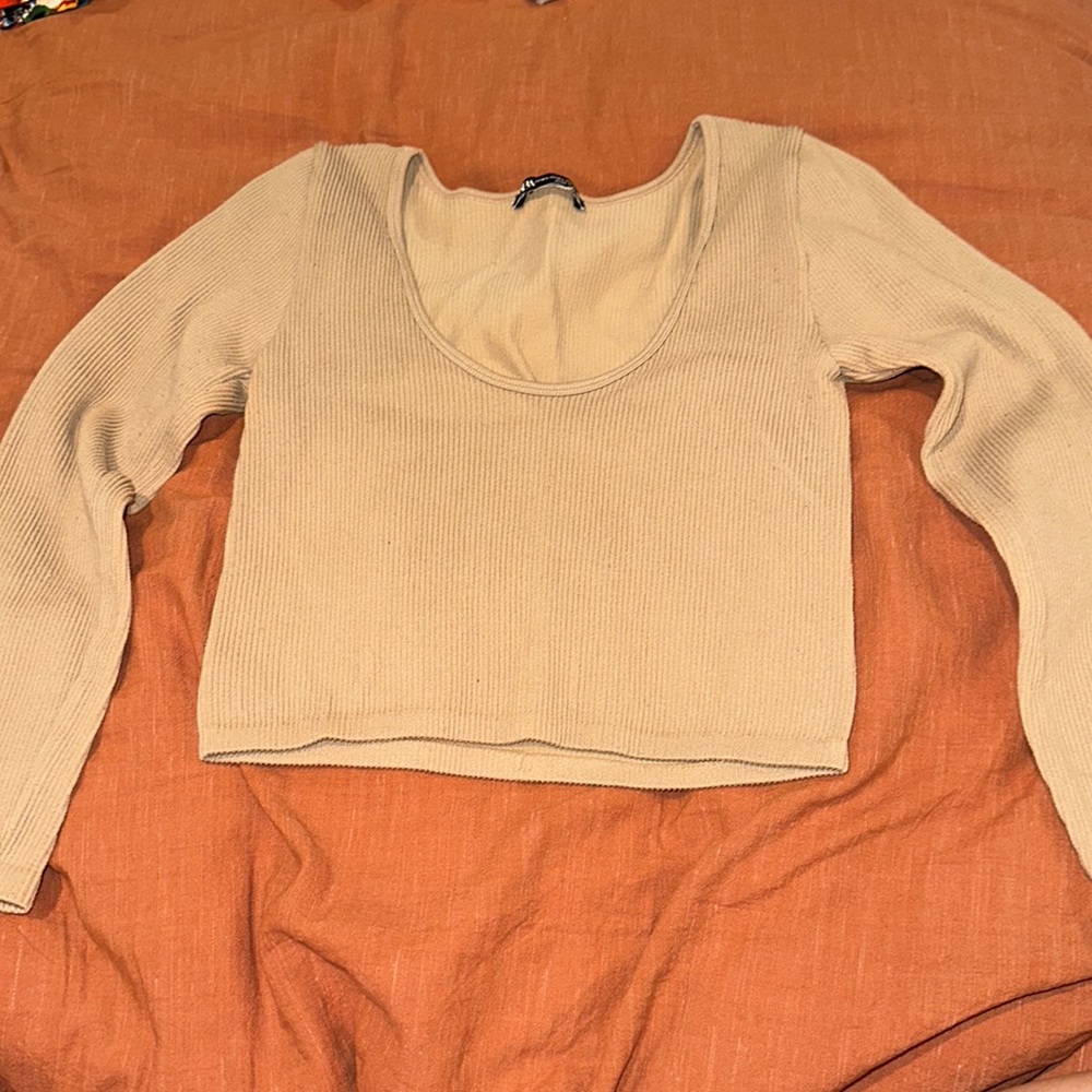 Tan Crop top